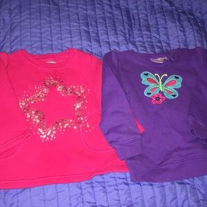 2 Infant Girls Sweatshirts- Size 18 Months